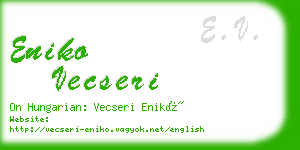 eniko vecseri business card